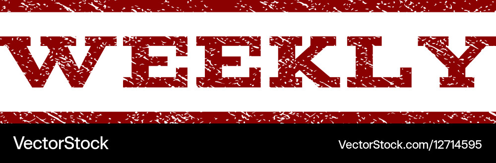 Weekly watermark stamp Royalty Free Vector Image