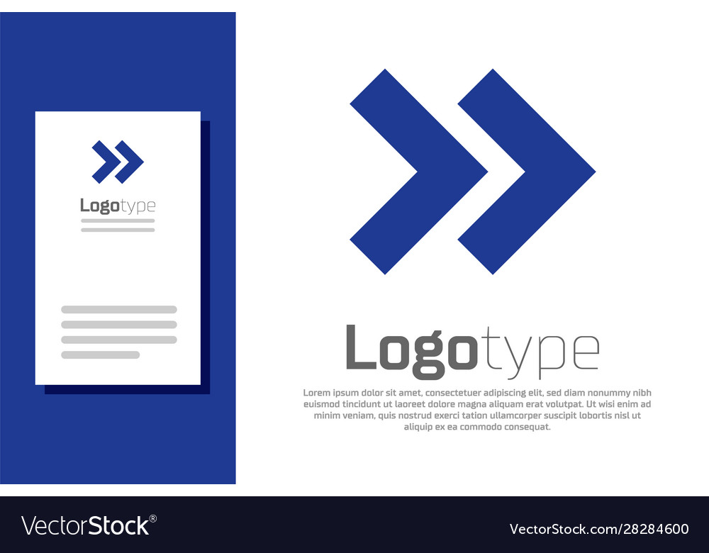 Blue arrow icon isolated on white background vector image Blue arrow icon isolated on white background