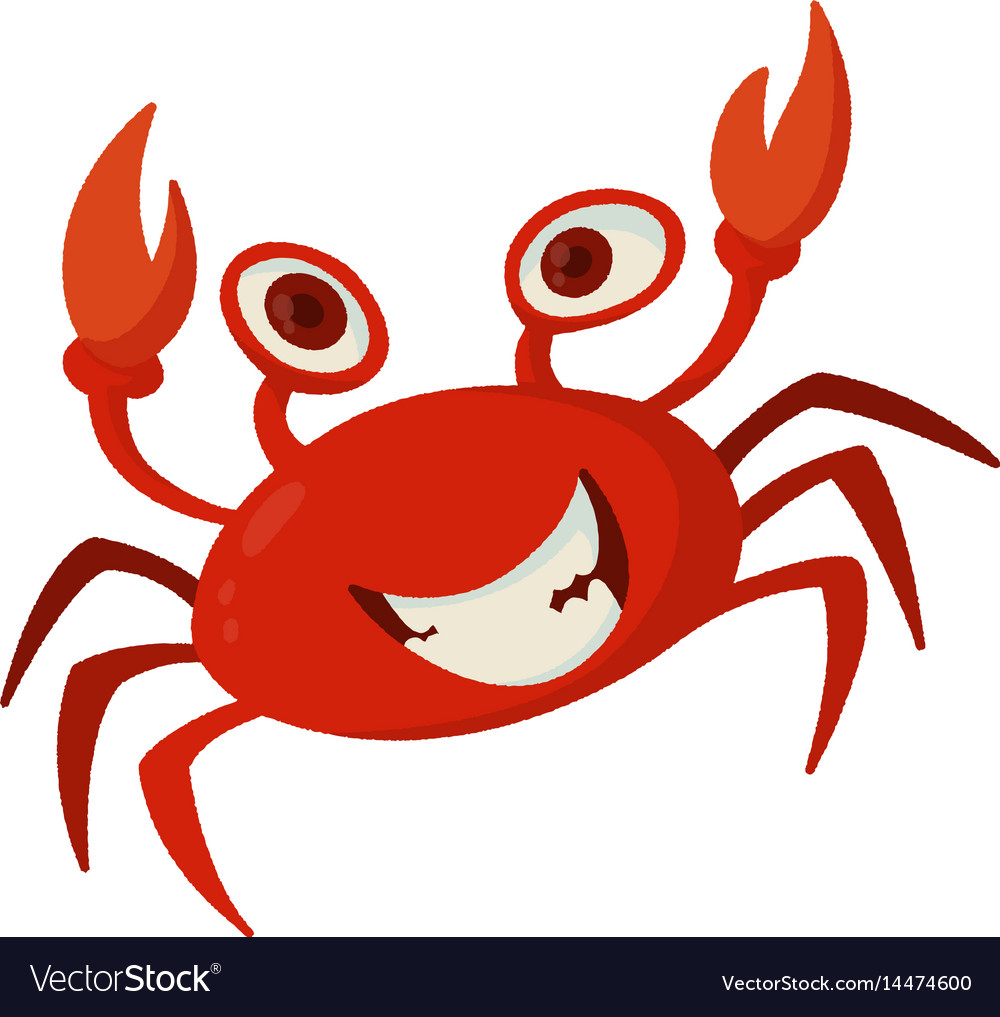 Cartoon crab Royalty Free Vector Image - VectorStock