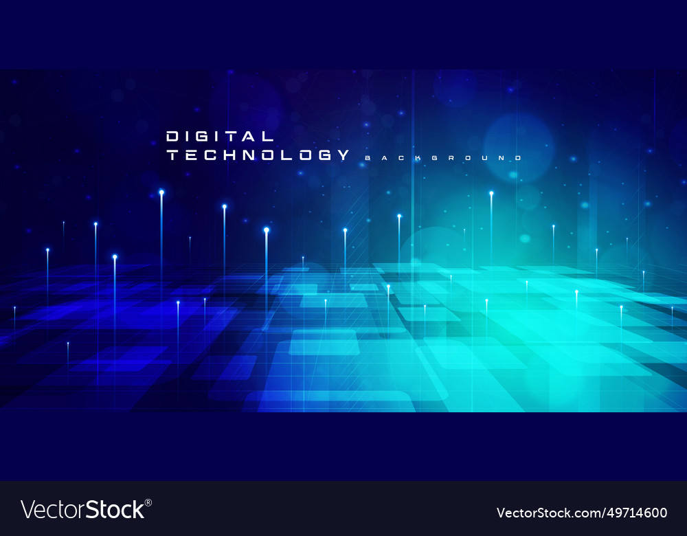 Digital technology internet network speed connect vector image Digital technology internet network speed connect