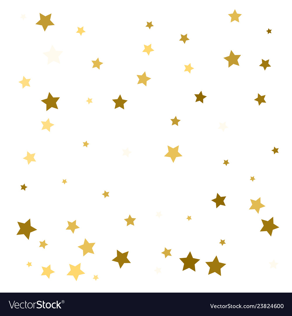 Gold stars confetti celebration falling golden Vector Image