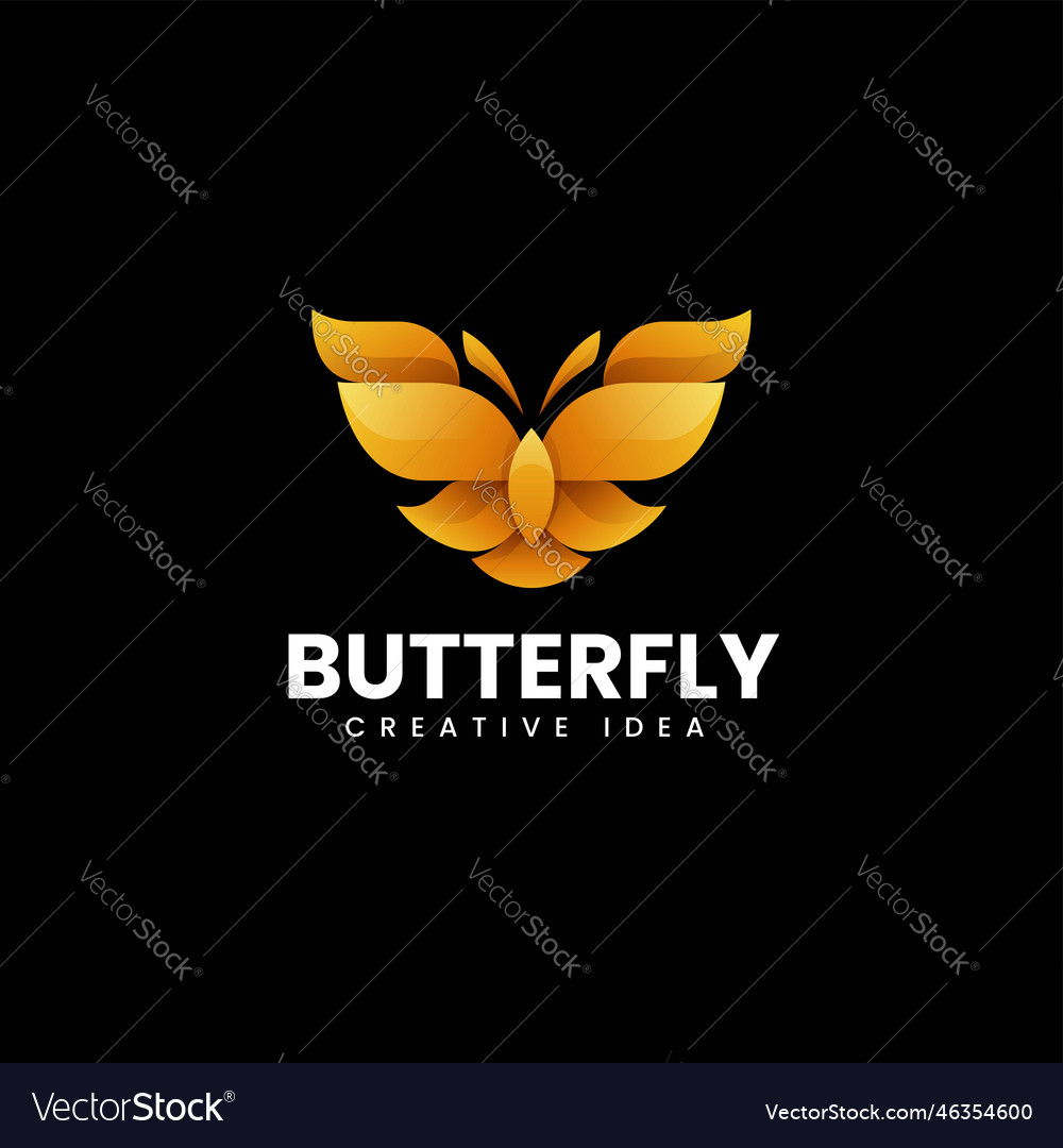 Logo butterfly gradient colorful style