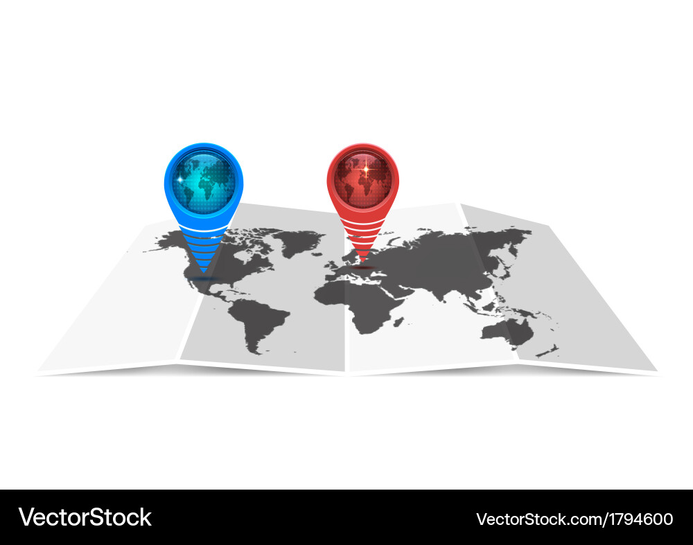 Map markers Royalty Free Vector Image - VectorStock