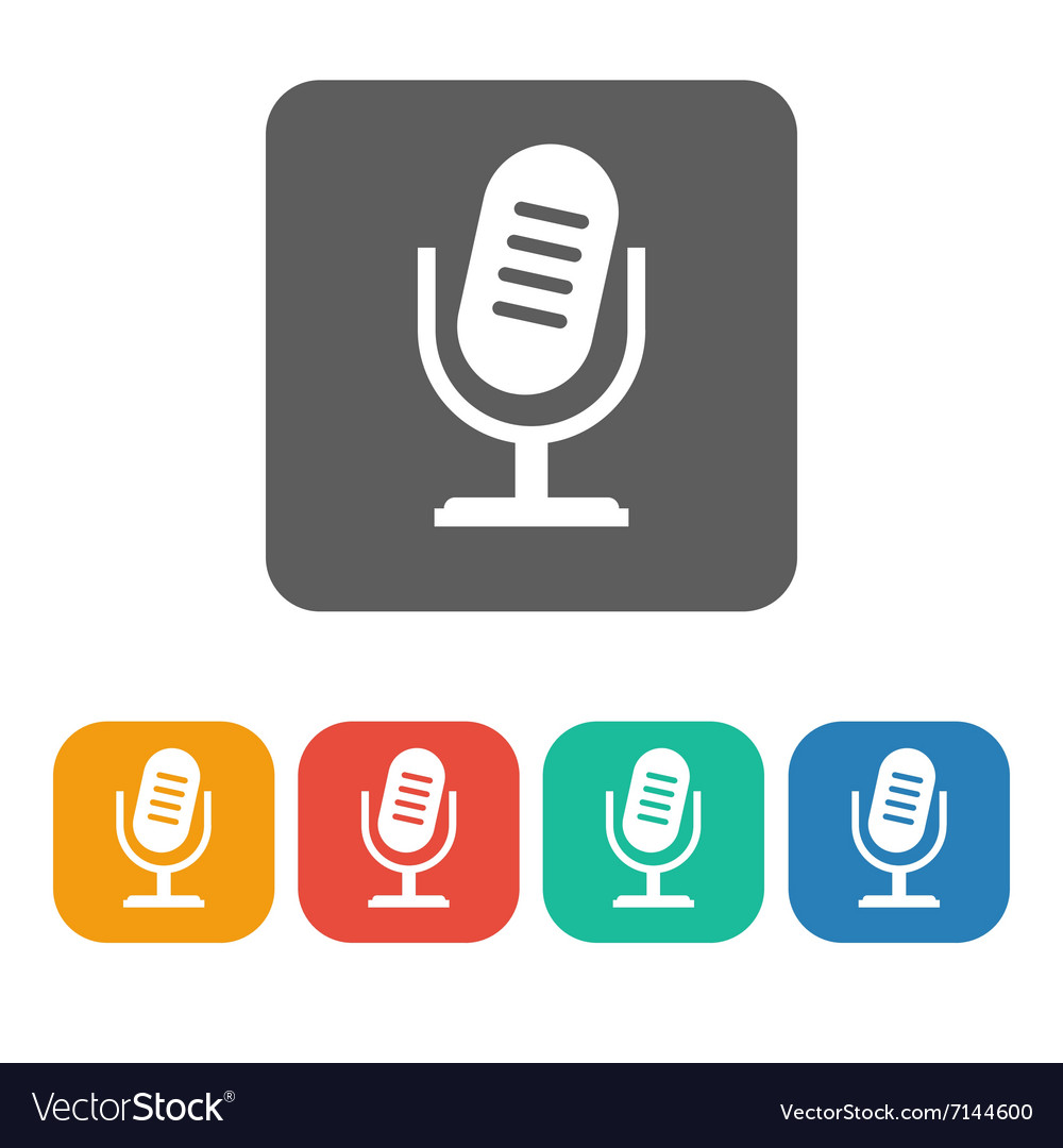 Microphone 2 icon Royalty Free Vector Image - VectorStock