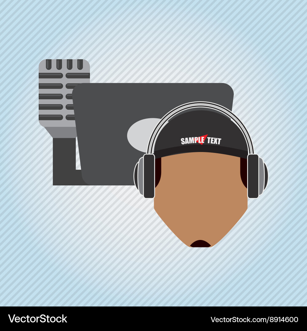 Mobile audio design Royalty Free Vector Image - VectorStock