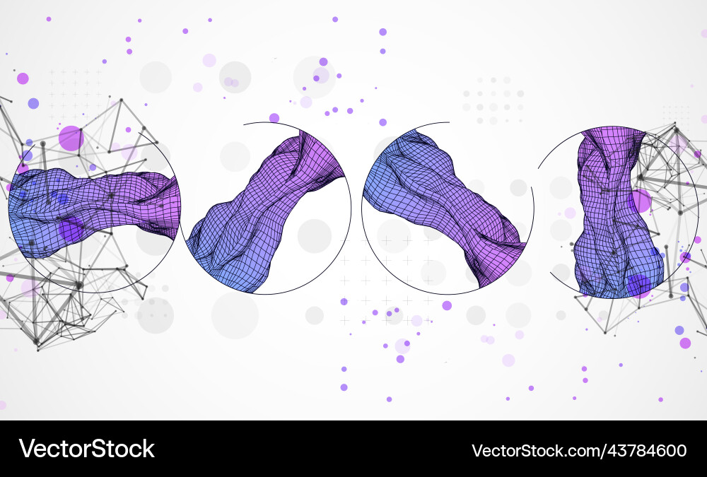 Modern science or technology elements trendy Vector Image