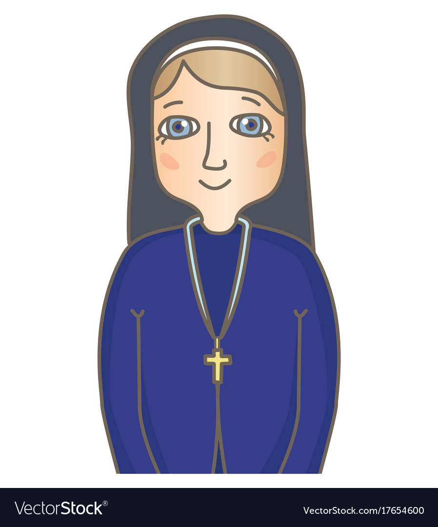 Nun Royalty Free Vector Image Vectorstock