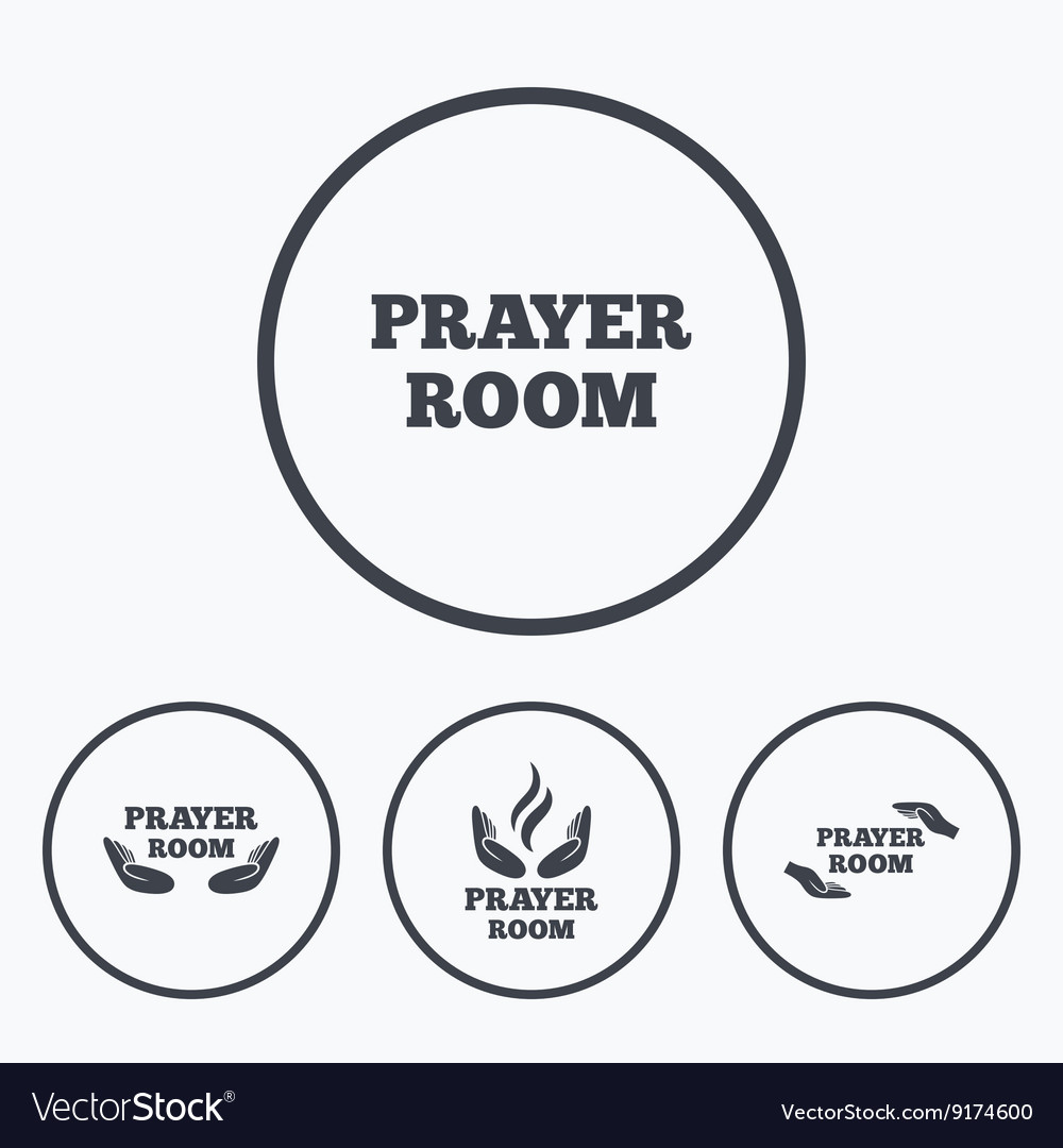 Prayer room icons religion priest symbols