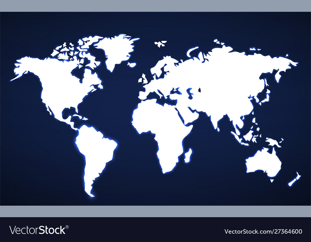 World map abstract isolated Royalty Free Vector Image