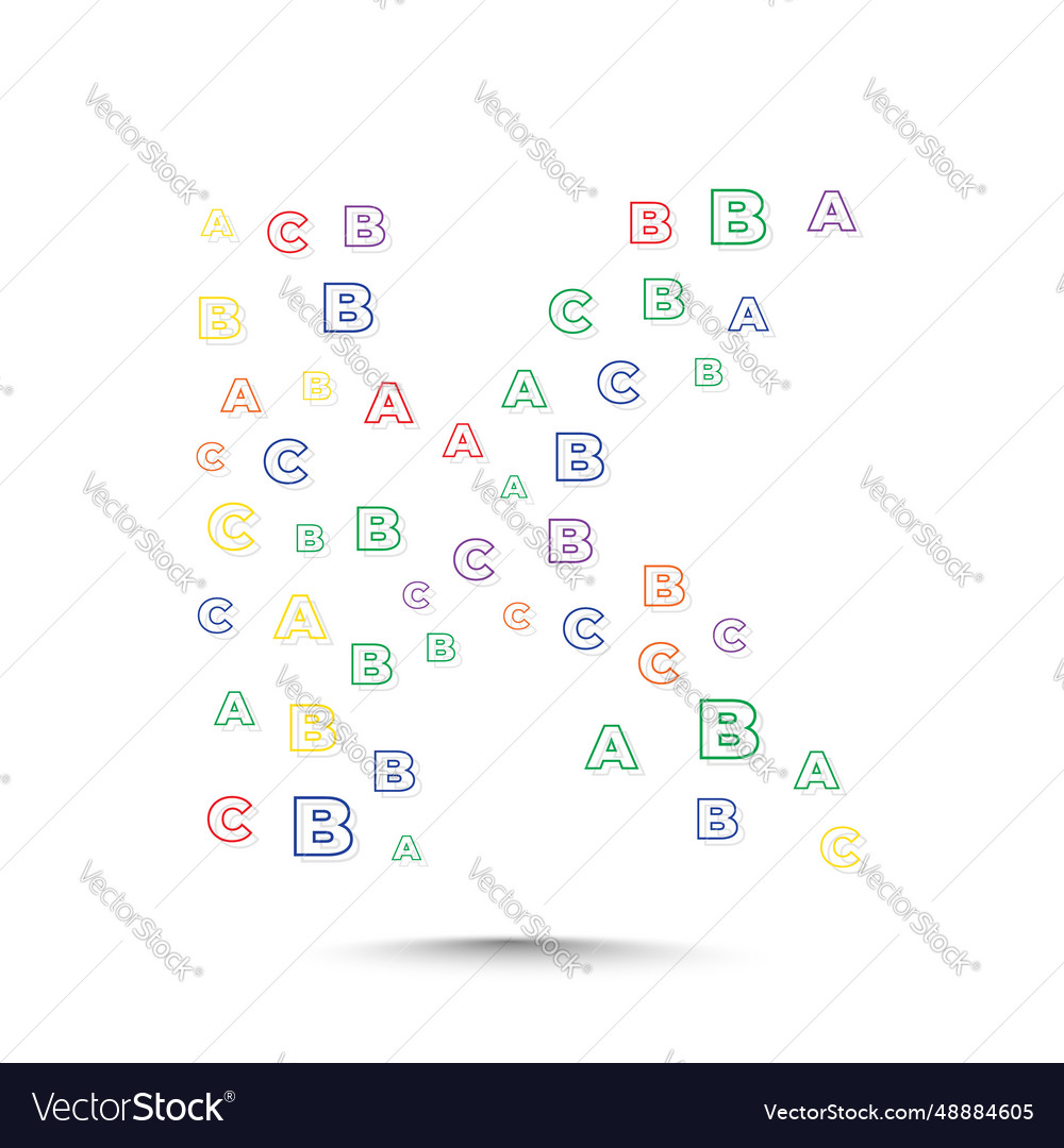 Alphabet logo design template with abc letters