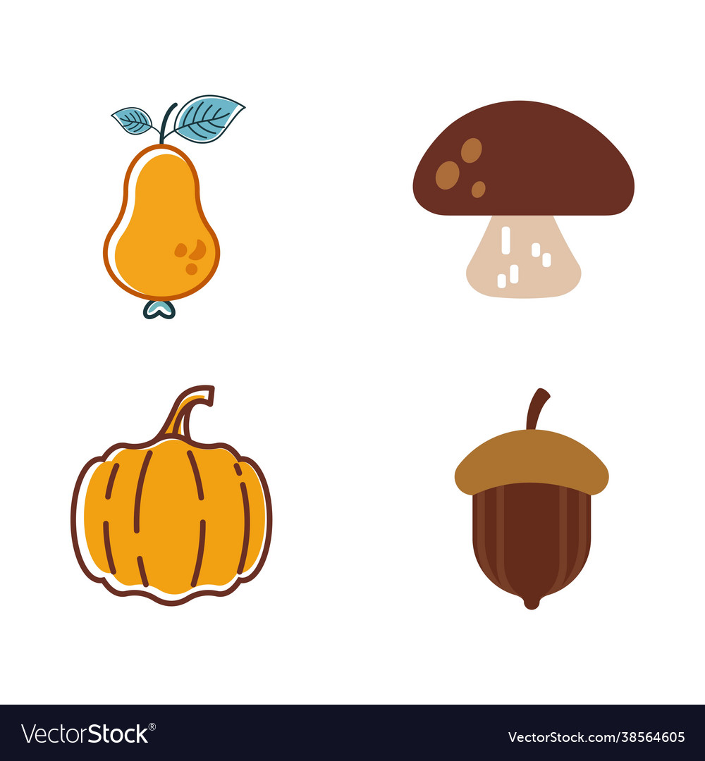 Herbst Element Icon Design