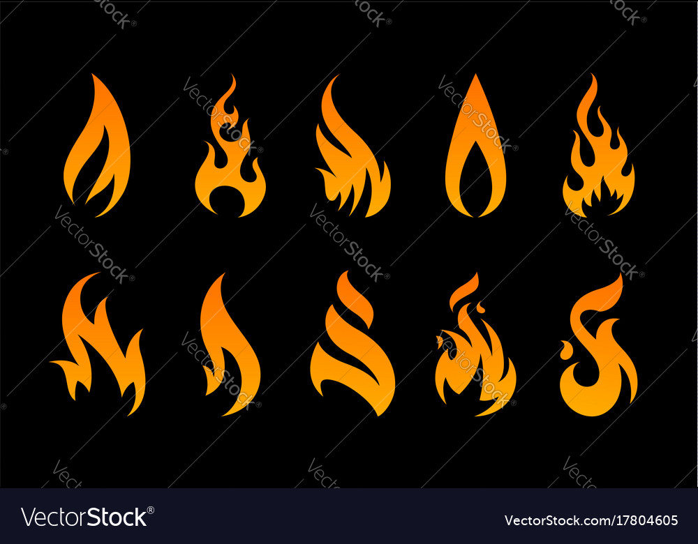 Flame Shape Stock Vector by ©baavli 58331911