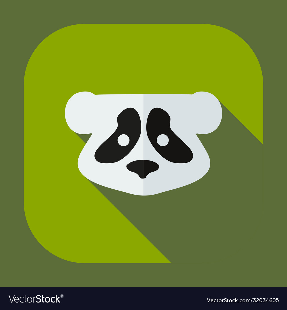 Flat modern design with shadow icons pandas Vector Image