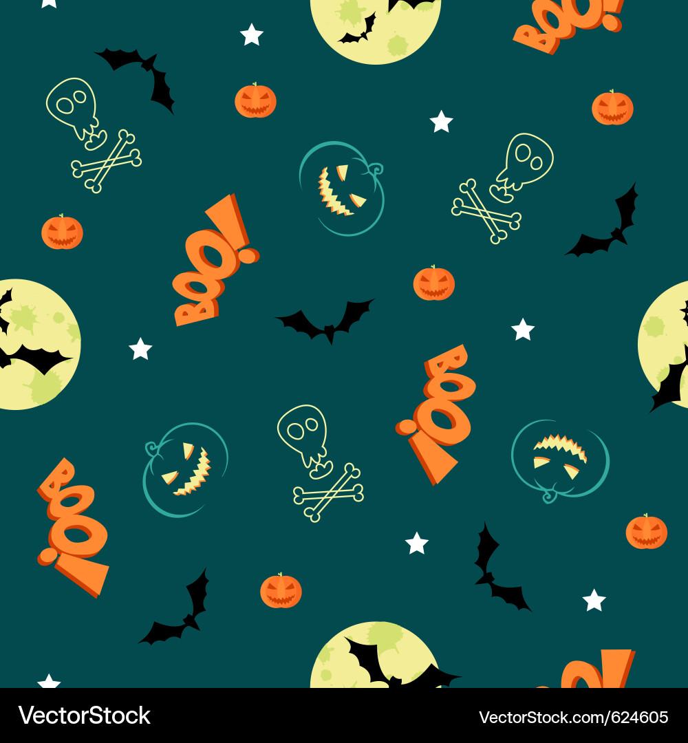 Halloween seamless pattern Royalty Free Vector Image