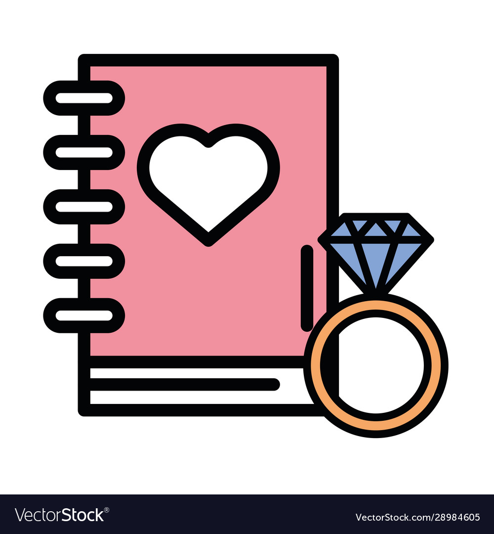 Happy valentines day book with heart icon