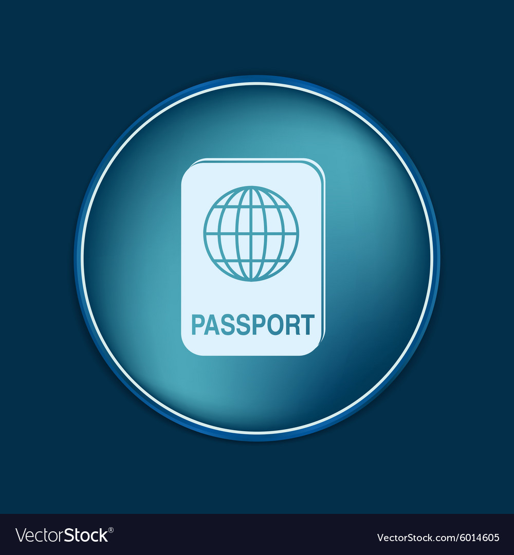 International passport symbol of travel icon