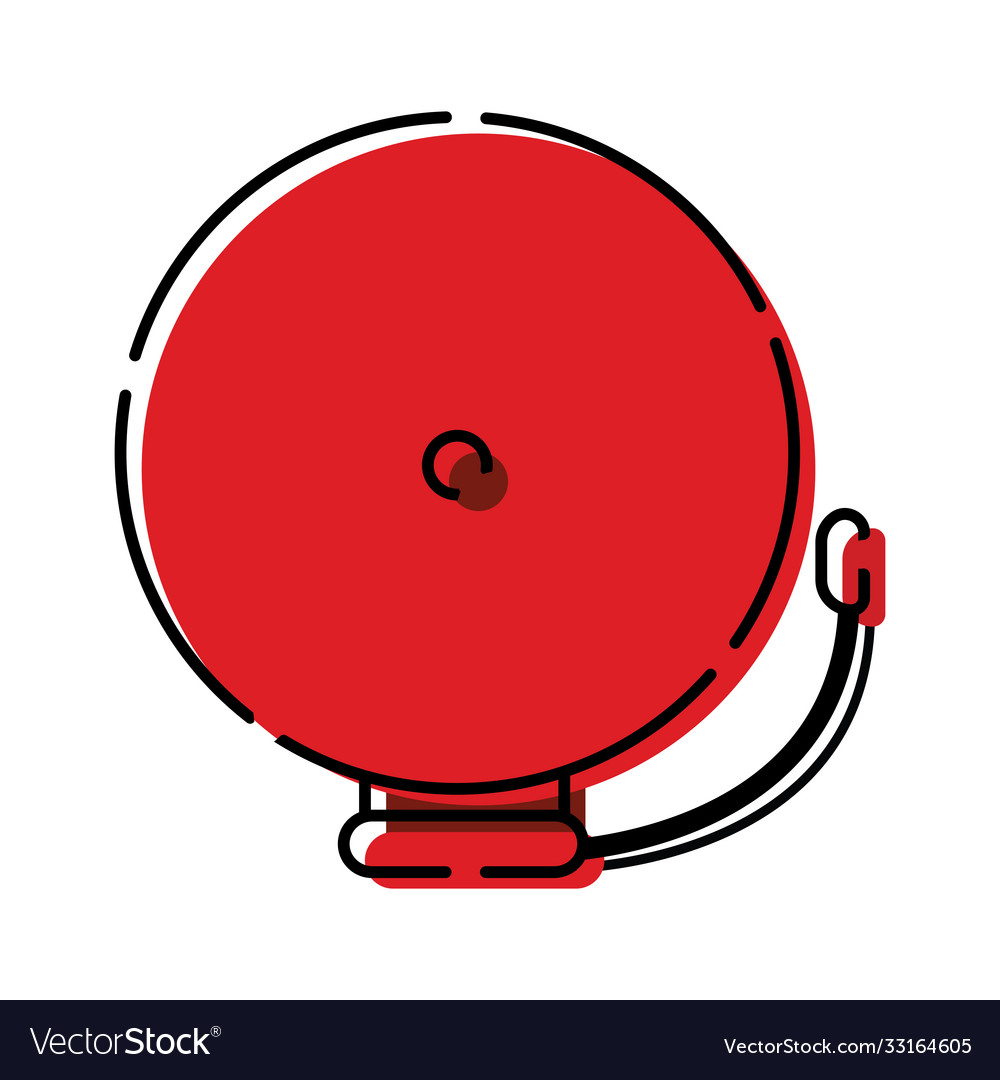 Red school bell icon Royalty Free Vector Image