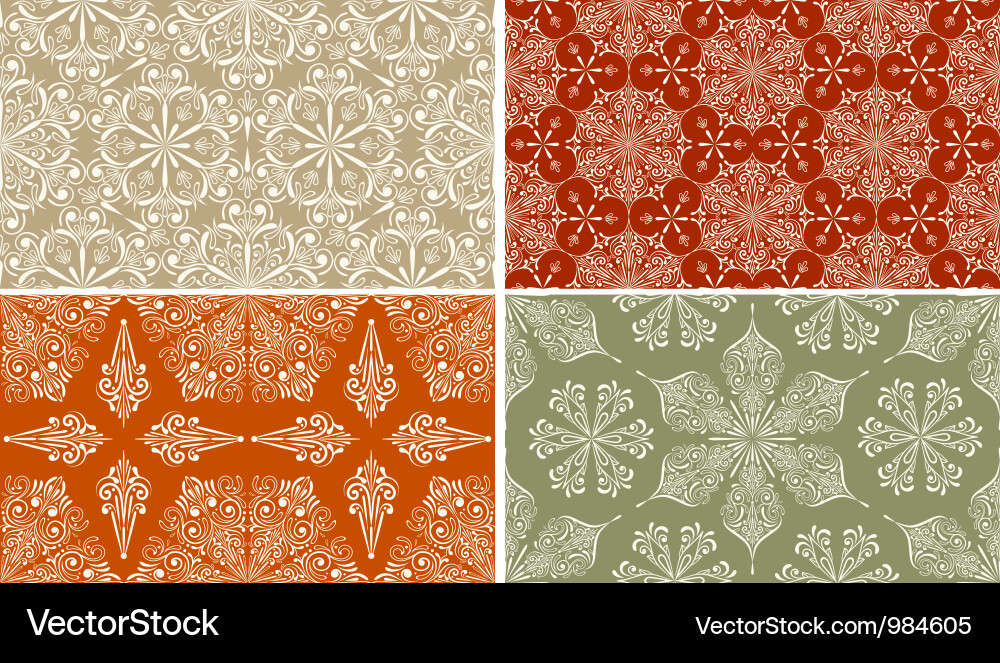 Seamless Winter Patterns Royalty Free Vector Image