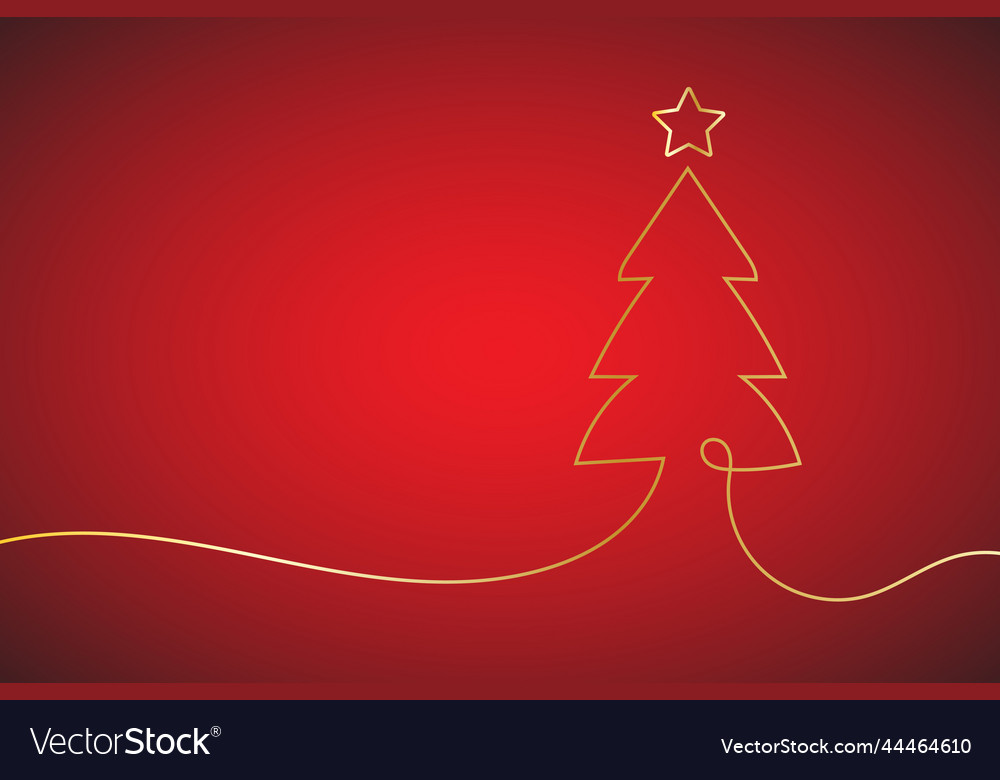 Christmas tree with red background