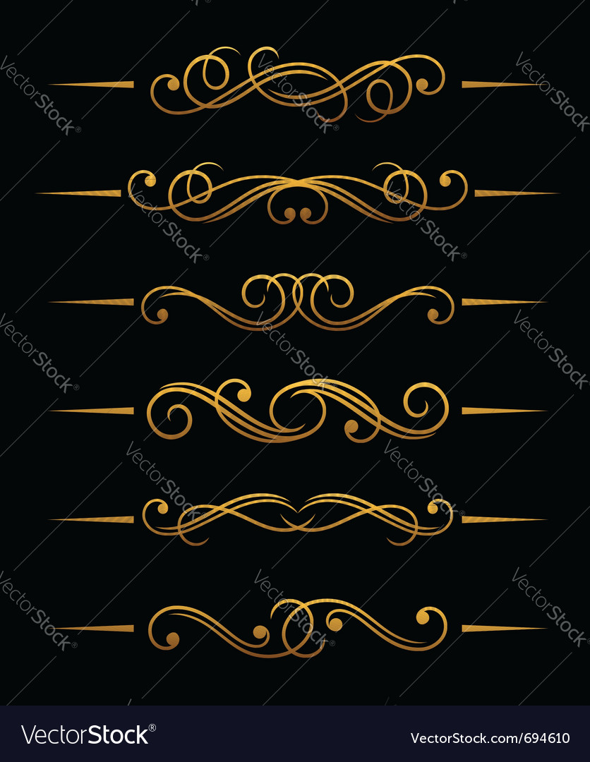 Golden vintage divider