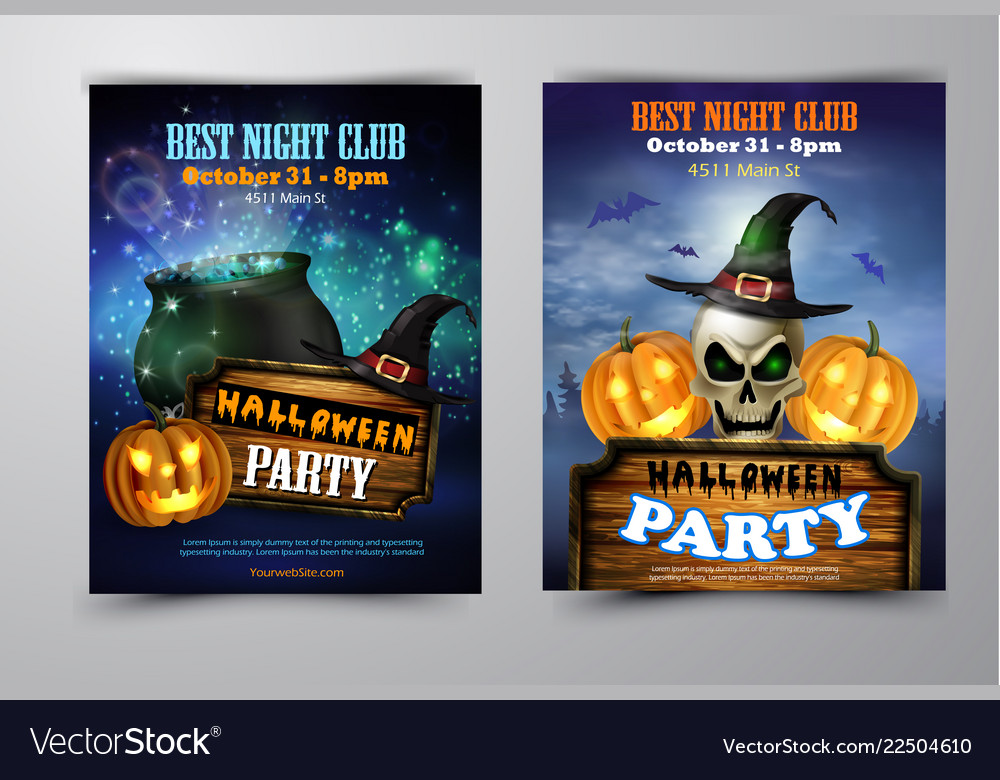 Halloween vertical background with pumpkins