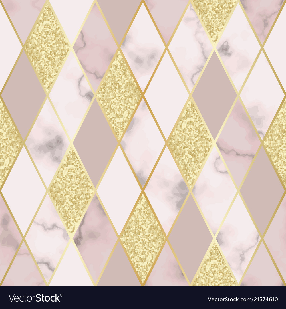 Marble luxury geometric seamless pattern Vector Image