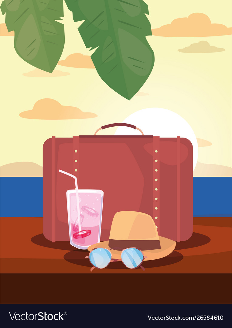 Summer time vacation flat design