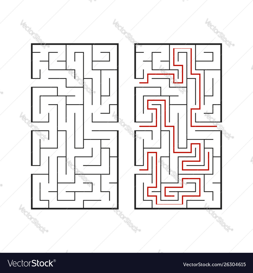 Abstract labyrinth game for kids puzzle Royalty Free Vector