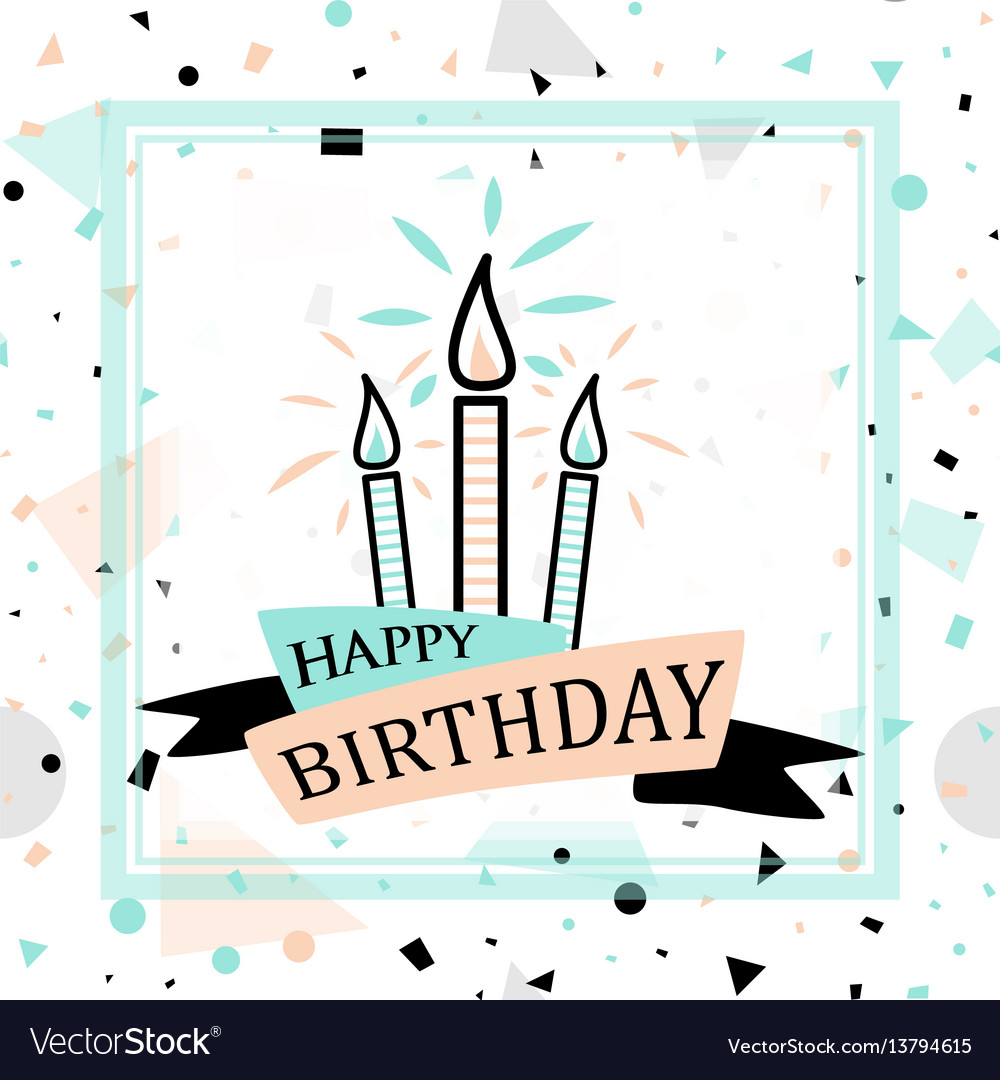 Birthday greeting card Royalty Free Vector Image