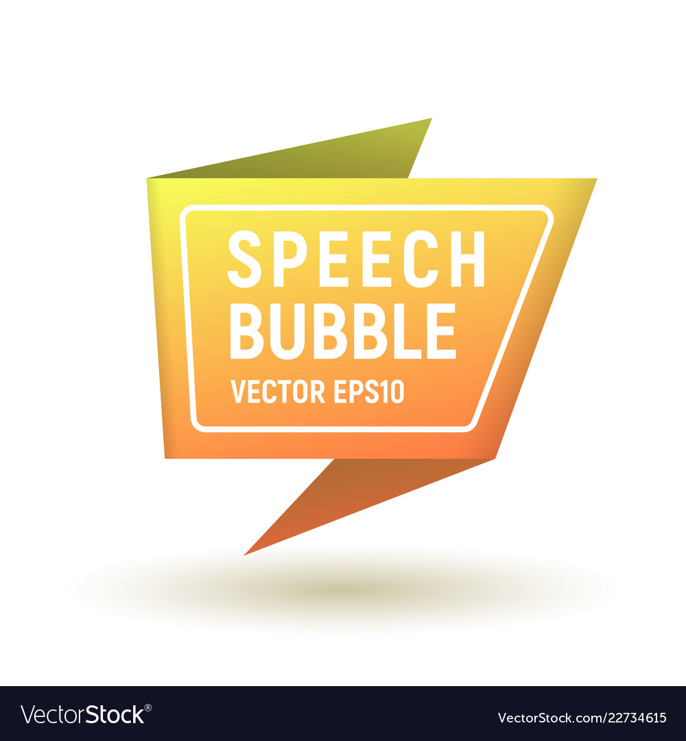 Bubble speech yellow