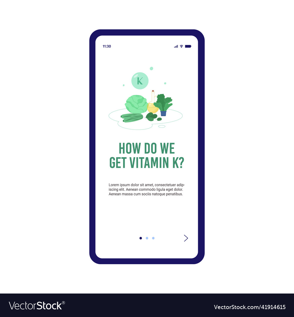 Food that contains vitamin k spinach cabbage Vector Image