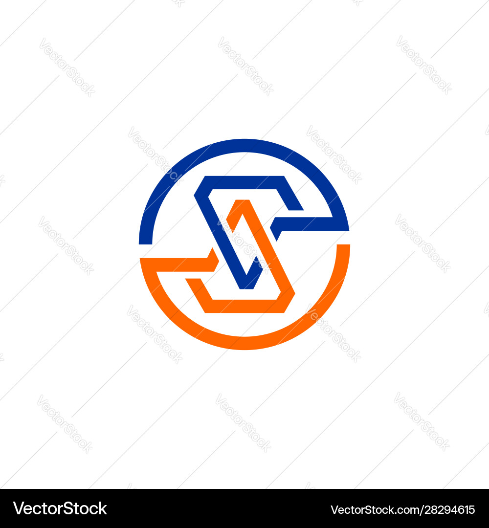 Initial letter s logo template with cable wire Vector Image