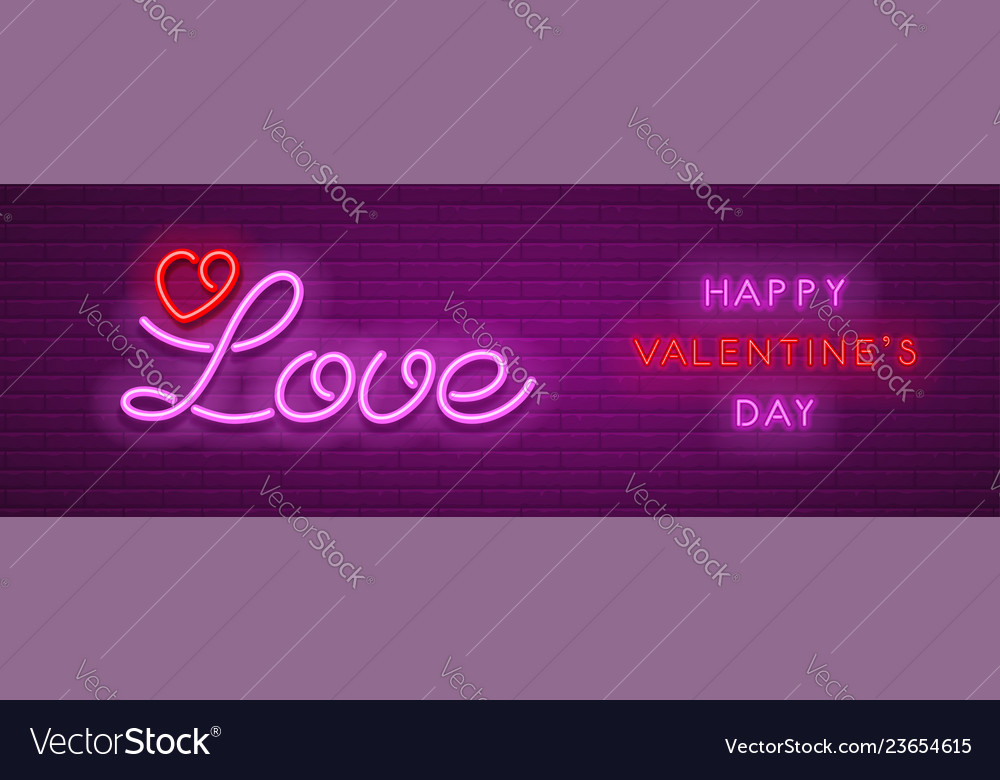 Neon love design Royalty Free Vector Image - VectorStock