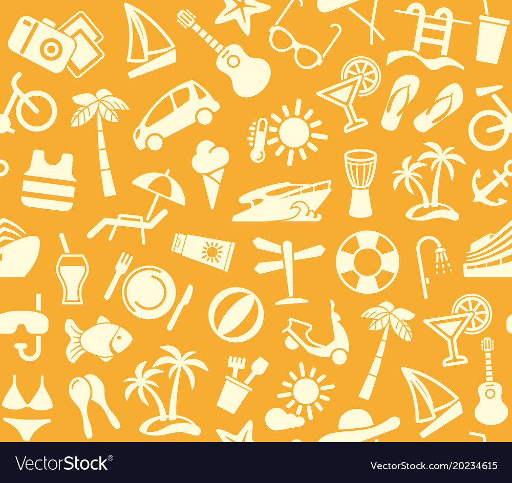 Seamless background on a beach theme Royalty Free Vector