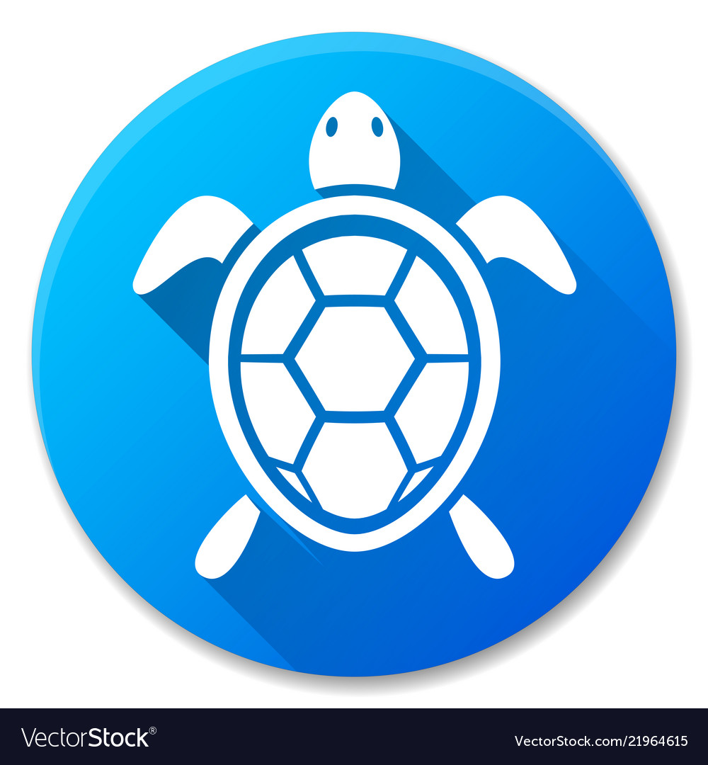 Turtle blue circle icon design