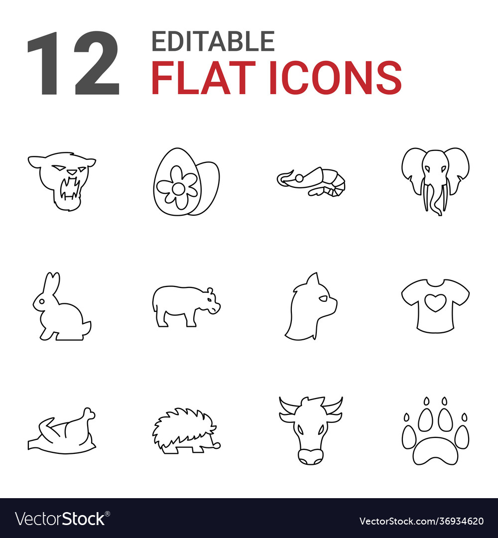 12 animal icons