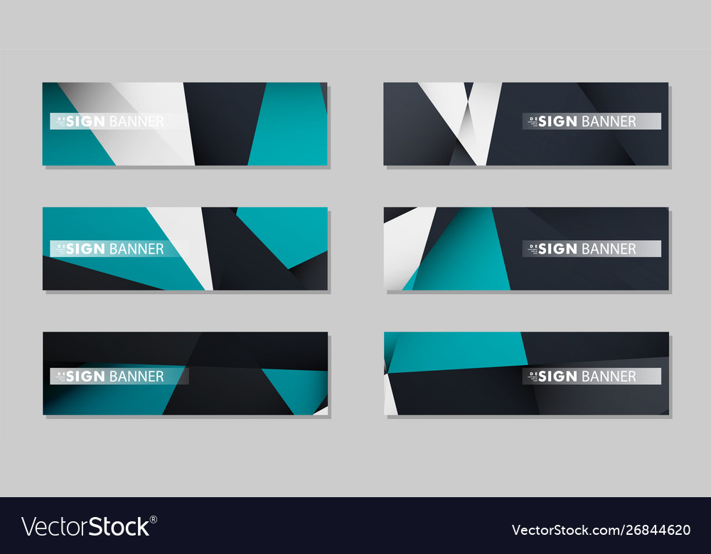 Abstrakte Banner mit geometrischen Hintergründen