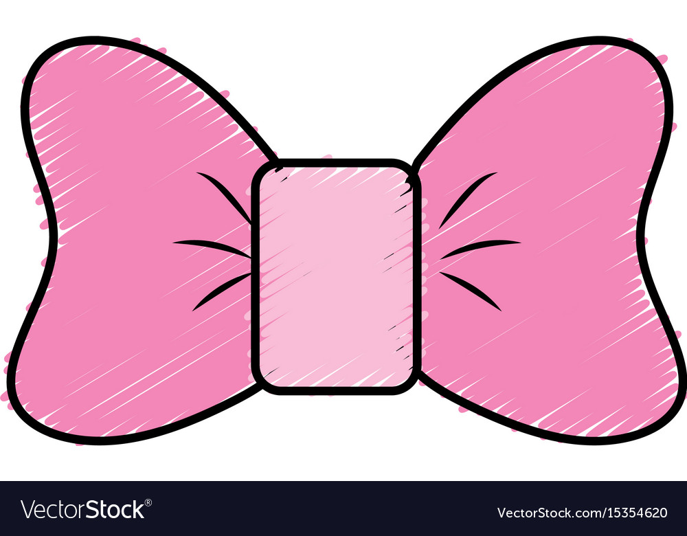 Bow ribbon and fashion design icon Royalty Free Vector Image