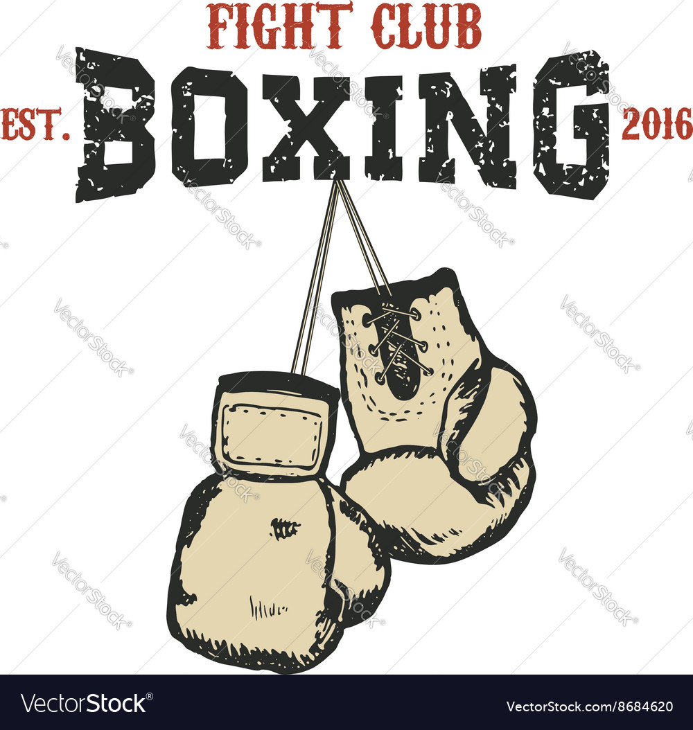 Boxing club emblem Royalty Free Vector Image - VectorStock