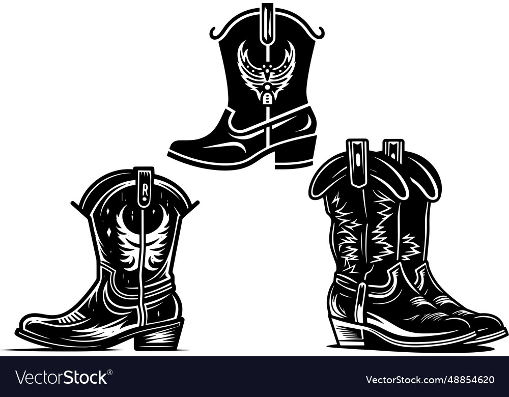 Cowboy Boots Royalty Free Vector Image - Vectorstock