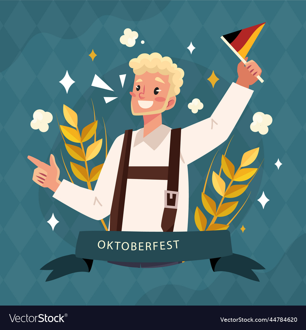 Hand drawn flat oktoberfest