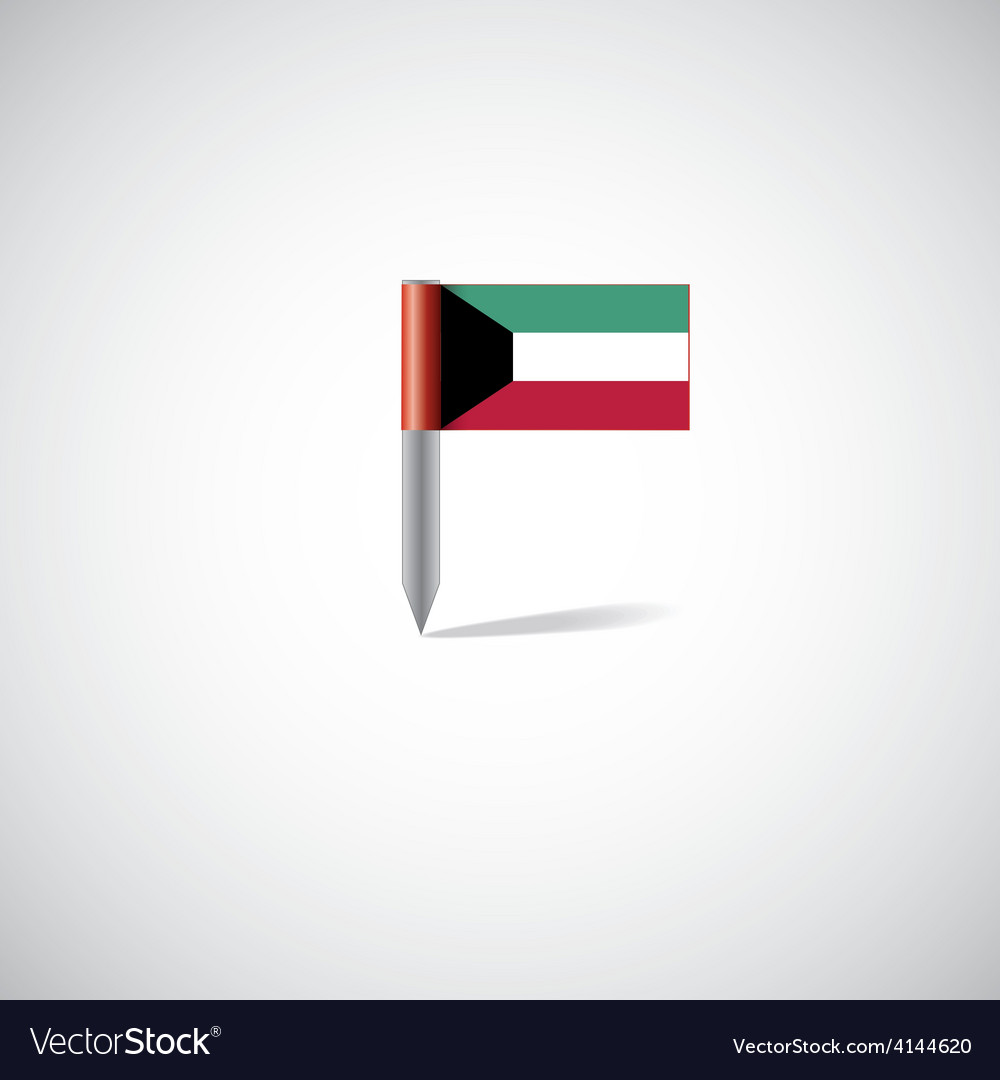 Kuwait flag pin