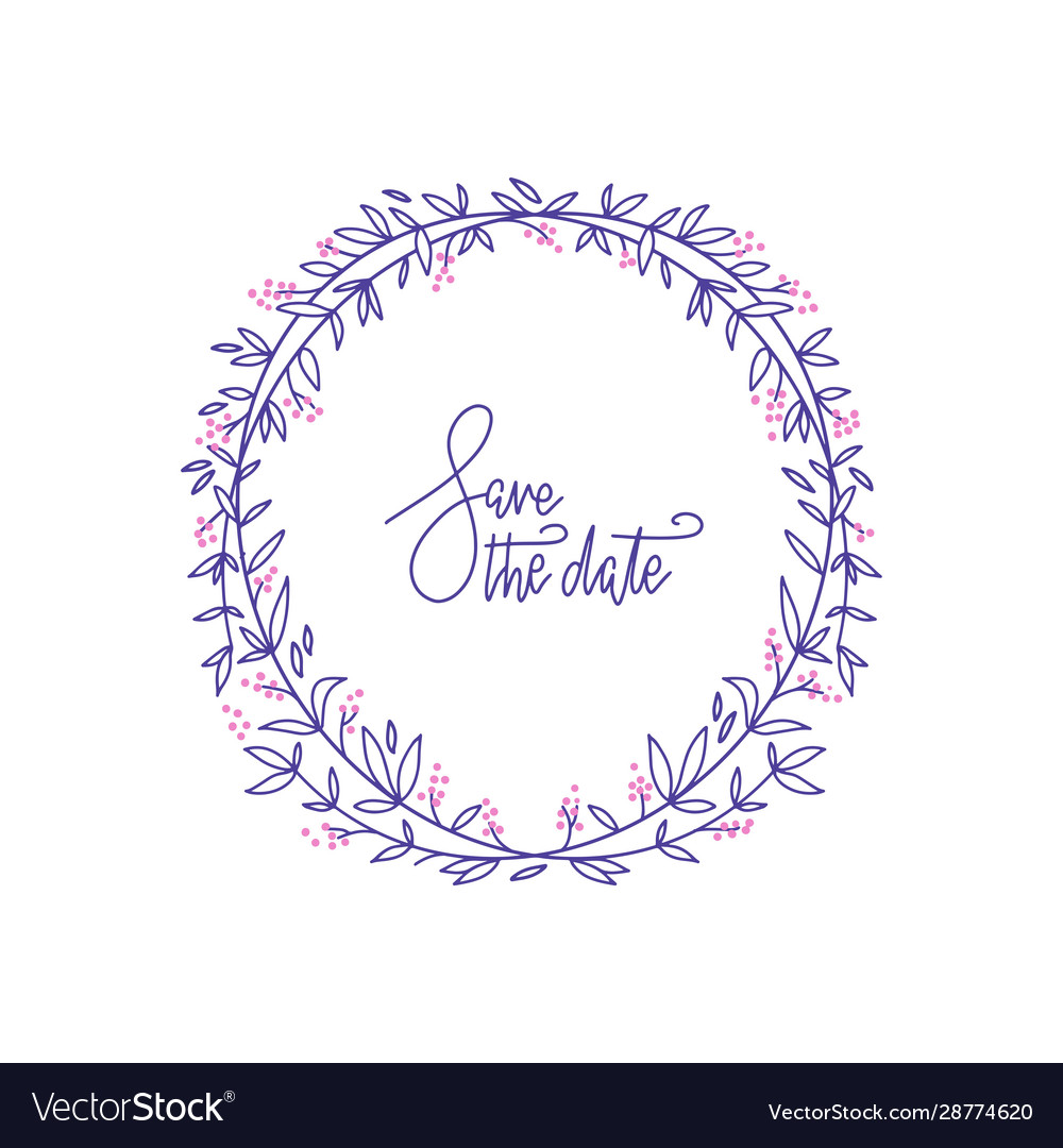 Lavender color flowers decorative wreath with hand