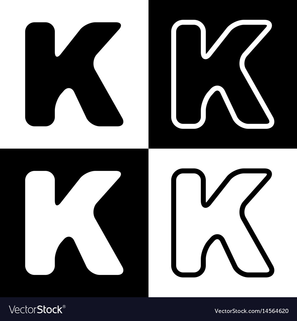 Letter k sign design template element