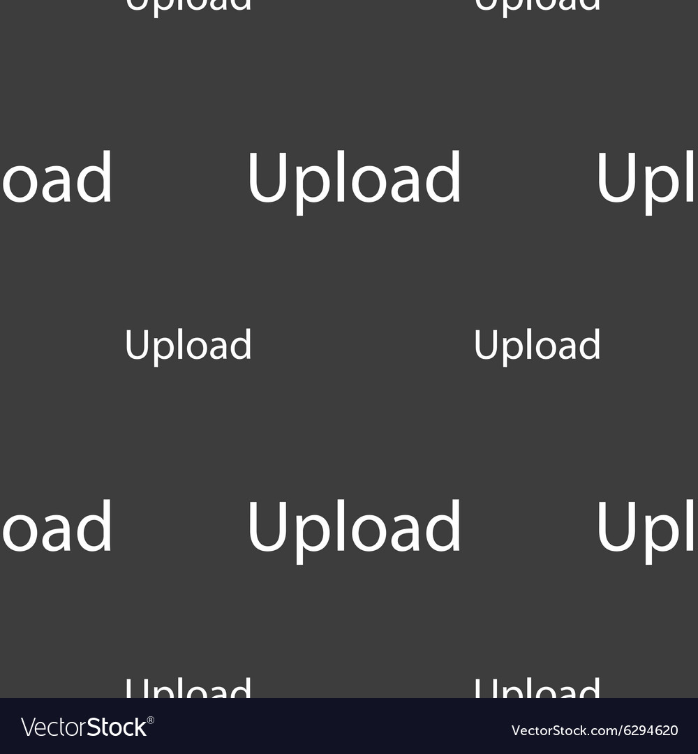 Upload sign icon load symbol seamless pattern