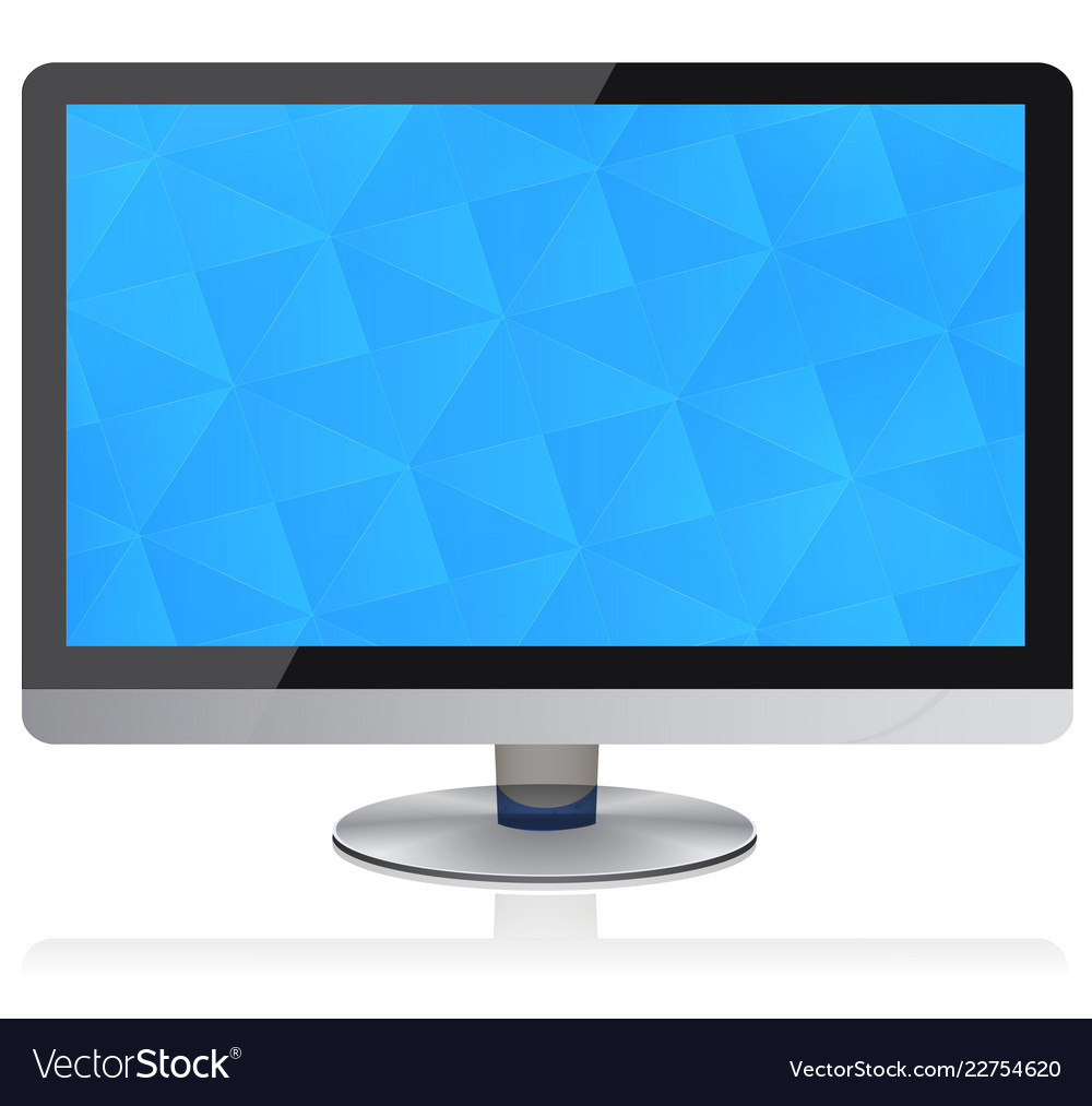 Widescreen flat panel monitor with geometric Vector Image