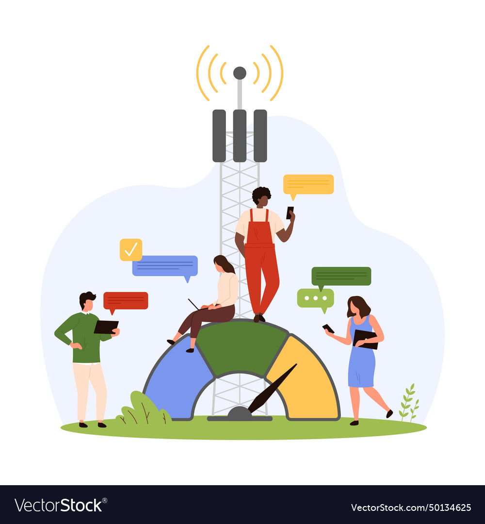 5g technology telecommunication industry tiny Vector Image