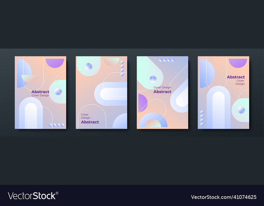 Abstract gradient geometric cover designs trendy