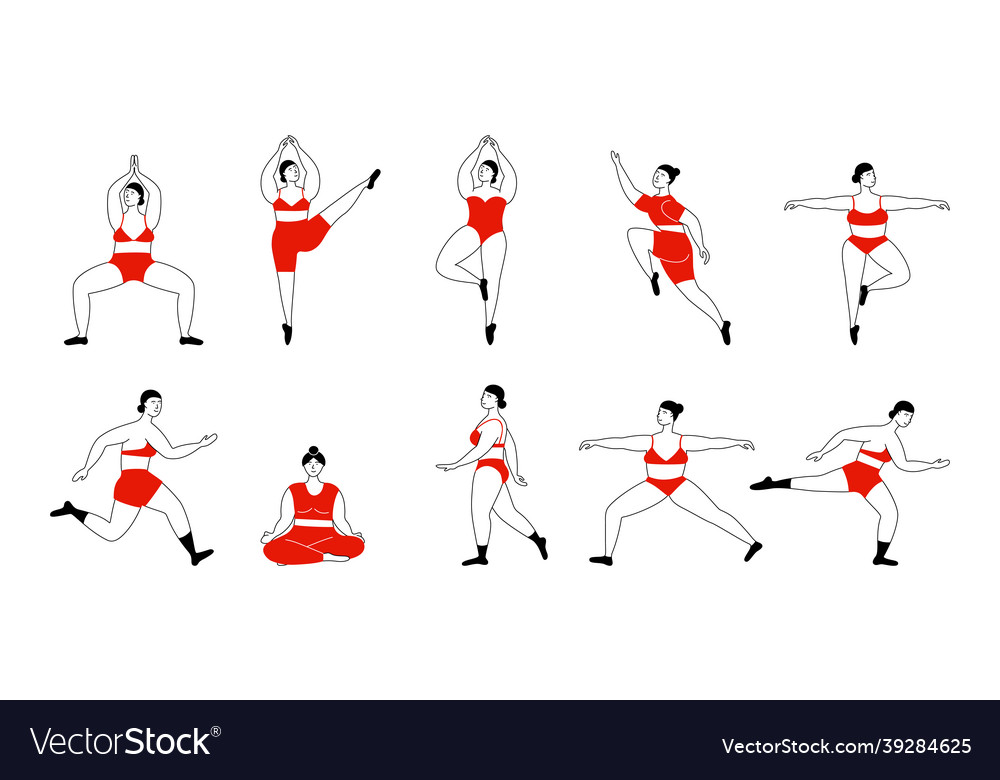 Body positive female shapes of different Vector Image