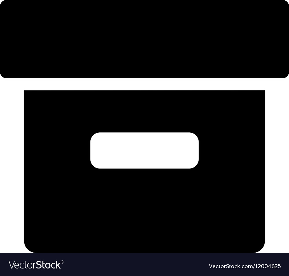 Box icon flat Royalty Free Vector Image - VectorStock